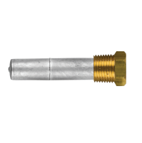 Pencil anode complete with brass plug th.1/2''bspt for Cummins -  Ø 16 L.50 - 02043T - Tecnoseal
